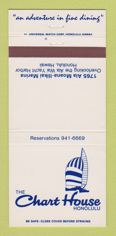 Matchbook Cover - Chart House Restaurant Honolulu Hawaii 30 Strike