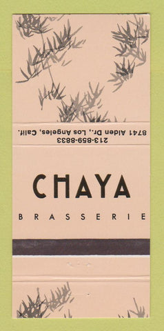 Matchbook Cover - Chaya Brasserie Los Angeles CA 30 Strike