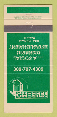 Matchbook Cover - Cheers Restaurant Moline IL 30 Strike
