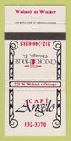 Matchbook Cover - Cafe Angelo jChicago IL Oxford House 30 Strike
