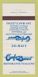 Matchbook Cover - Cafe Baci Ristorante Italian Ottawa ON 30 Strike