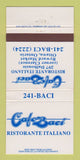 Matchbook Cover - Cafe Baei Italian Restaurant Ottawa ON 30 Strike