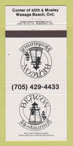 Matchbook Cover - Beacon Restaurant Wasaga Beach ON 30 Strike