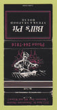 Matchbook Cover - Bill's Pit Steak Seafood Downsview ON 30 Strike