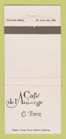 Matchbook Cover - Cafe L'Auberge  30 Strike