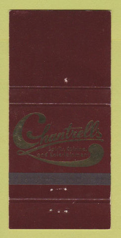 Matchbook Cover - Chantrells Restaurant Olympia Tumwater WA WEAR 30 Strike