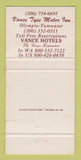 Matchbook Cover - Chantrells Restaurant Olympia Tumwater WA WEAR 30 Strike