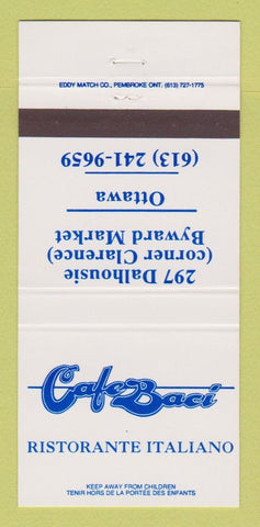 Matchbook Cover - Cafe Baci Ristorante Italian Ottawa ON 30 Strike