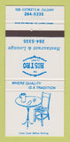 Matchbook Cover - The Bistro Restaurant Calgary AB 30 Strike