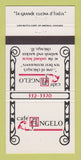 Matchbook Cover - Cafe Angelo Chicago IL Italian Restaurant 30 Strike
