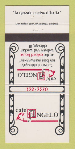 Matchbook Cover - Cafe Angelo Chicago IL Italian Restaurant 30 Strike