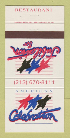 Matchbook Cover - Jubilation Bar Celebration Restaurant Los Angeles CA 30 Strike