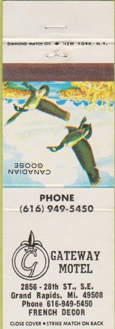 Matchbook Cover - Gateway Motel Grand Rapids MI