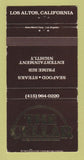 Matchbook Cover - The Cellar Los Altos CA WEAR 30 Strike