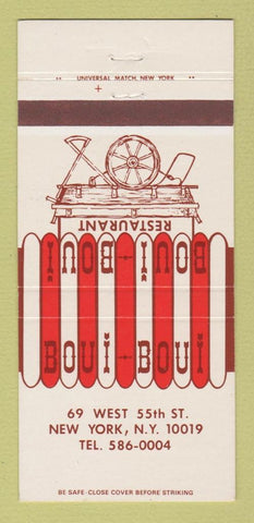 Matchbook Cover - Boui Boui Restaurant New York City 30 Strike