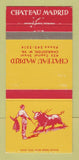 Matchbook Cover - Chateau Madrid Restaurant Charleston WV 30 Strike