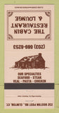 Matchbook Cover - The Cabin Restaurant Lounge Clinton CT 30 Strike