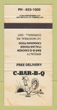 Matchbook Cover - C BBQ Restaurant Cornwall ON 30 Strike