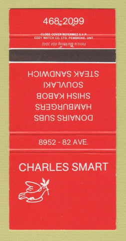 Matchbook Cover - Charles Smart Restaurant 30 Strike