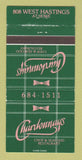 Matchbook Cover - Chardonnays Restaurant Vancouver BC 30 Strike