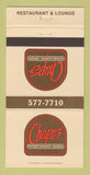 Matchbook Cover - Chaps Restaurant Arlington Heights IL 30 Strike