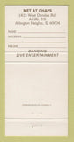 Matchbook Cover - Chaps Restaurant Arlington Heights IL 30 Strike