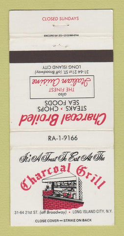 Matchbook Cover - Charcoal Grill Long Island City NY 30 Strike