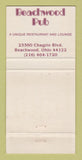 Matchbook Cover - Beachwood Pub OH  30 Strike
