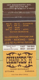 Matchbook Cover - Chances R Tavern Restaurant Ottawa ON 30 Strike