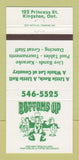 Matchbook Cover - Bottoms Up Kingston ON billiards 30 Strike