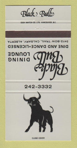 Matchbook Cover - Black Bull Restaurant Calgary AB 30 Strike