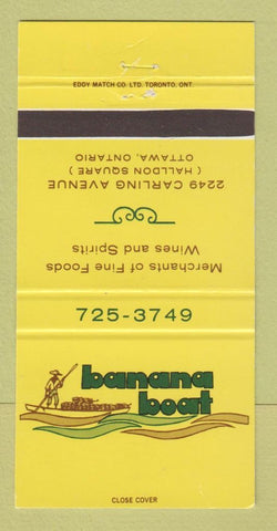Matchbook Cover - Banana Boat Restaurant Ottawa ON 30 Strike