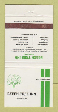 Matchbook Cover - Beech Tree Inn Dumgoyne Glasgow 30 Strike