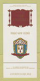 Matchbook Cover - The Restaurant Chestnut Hill Myrtle Beach SC SAMPLE 30 Strike