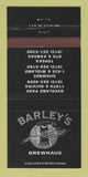 Matchbook Cover - Barley's Brewhaus Overland Park Shawnee Topeka KS 30 Strike