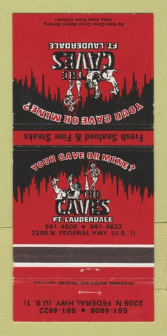 Matchbook Cover - The Caves Fort Lauderdale FL 30 Strike