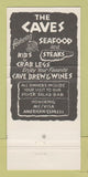 Matchbook Cover - The Caves Fort Lauderdale FL 30 Strike