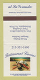 Matchbook Cover - Restaurant Caviar Philadelphia PA 30 Strike