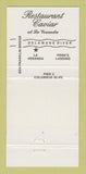 Matchbook Cover - Restaurant Caviar Philadelphia PA 30 Strike