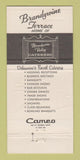 Matchbook Cover - Brandywine Terrace Claymont DE 30 Strike
