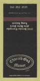 Matchbook Cover - Charred Oak Manor New Hyde Park LI NY 30 Strike