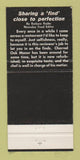 Matchbook Cover - Charred Oak Manor New Hyde Park LI NY 30 Strike