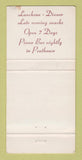 Matchbook Cover - Beef & Bourbon Chicago IL 30 Strike