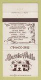 Matchbook Cover - Bessie Walls Restaurant Anaheim CA 30 Strike