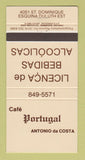 Matchbook Cover - Cafe Portugal Esquina Duluth Montreal QC 30 Strike
