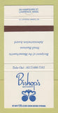 Matchbook Cover - Bishop's Restaurant Lawrence MA 30 Strike