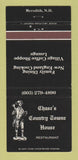 Matchbook Cover - Chase's Country Towne House Meredith NH 30 Strike