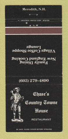 Matchbook Cover - Chase's Country Towne House Meredith NH 30 Strike