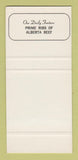 Matchbook Cover - Corner House Cafeteria Edmonton AB 30 Strike