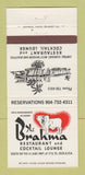 Matchbook Cover - The Brahma Restaurant Ocala FL 30 Strike